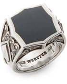 Stephen Webster Onyx Sterling Silver Ace Ring - Lyst