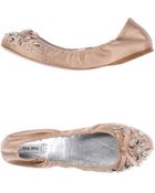 Miu Miu Ballet Flats - Lyst