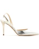 Jimmy Choo Tilly Metallic-Leather Pumps - Lyst