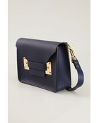 Sophie Hulme Navy Mini Envelope Bag - Lyst