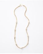 Ann Taylor Modern Pearlized Long Necklace - Lyst