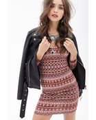 Forever 21 Tribal Print Bodycon Dress - Lyst