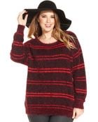 Jessica Simpson Plus Size Striped Sweater - Lyst