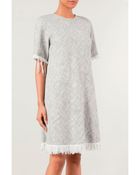T By Alexander Wang Frayed Burlap Dress - Lyst