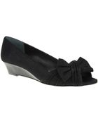 Nina Rio Peep-Toe Wedges - Lyst