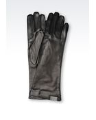 Emporio Armani Long Napa Leather Glove - Lyst
