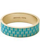 Michael Kors Monogram Hinge Bangle - Lyst