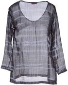 Glanshirt Blouse - Lyst