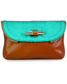 Jimmy Choo Jasmine Python Leather Clutch - Lyst