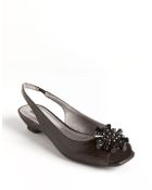 Anne Klein Junior Snakeskin Print Slingback Pumps - Lyst