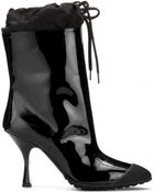 Miu Miu Patent-Leather Boots With Rubber - Lyst
