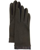 Portolano Cashmere-blend Leather-cuffed Tech Gloves - Lyst