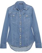 Balmain Stretchdenim Shirt - Lyst