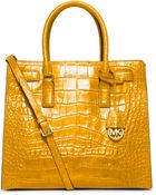 Michael Kors Dillon Large Embossed-Leather Tote - Lyst