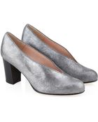 Hobbs Nw3 By Mable Block Heel Leather Court Shoes - Lyst