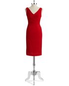 Maggy London V Neck Sheath Dress - Lyst