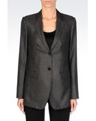Emporio Armani Runway Jacket In Wool And Silk - Lyst