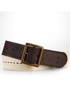 Polo Ralph Lauren Braided Cotton & Leather Belt - Lyst