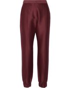 Stella McCartney Eveline Cotton And Silk-Blend Straight-Leg Pants - Lyst