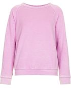 Topshop Long Sleeve Burnout Sweat - Lyst