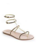 Sebastian Strappy Snakeskin Leather Sandals - Lyst