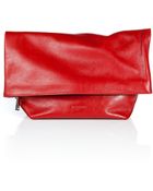Jil Sander Leather Medium Pilade Clutch - Lyst