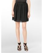 Calvin Klein Stripe A-Line Skirt - Lyst