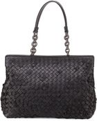 Bottega Veneta Woven Doublecompartment Shoulder Bag - Lyst