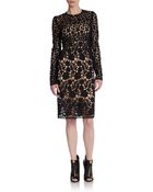 Dolce & Gabbana Macramã Lace Illusion Dress - Lyst