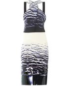 Dion Lee Ripple-Print Halterneck Dress - Lyst