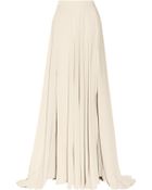 Elie Saab Silk Crepe De Chine Maxi Skirt - Lyst
