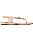 Steve Madden Hamil Nude Toe Post Flat Sandals - Lyst