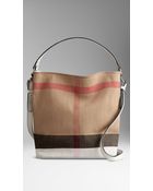 Burberry Small Canvas Check Crossbody Bag - Lyst