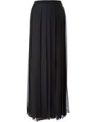 Ferragamo Pleated Maxi Skirt - Lyst