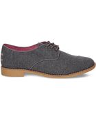 Toms Dark Grey Suede Women'S Brogues - Lyst