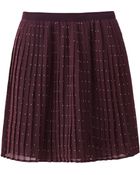 Uniqlo Women Chiffon Pleated Print Mini Skirt - Lyst