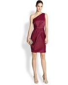 Halston Heritage One-Shoulder Ruched Dress - Lyst