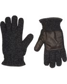 Barneys New York Leather-Trim Knit Gloves - Lyst
