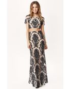 For Love & Lemons Ethereal High Waist Maxi Skirt - Lyst