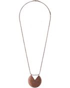 Topshop Cut Out Circle Necklace - Lyst