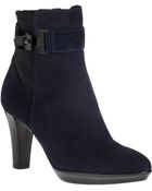 Aquatalia by Marvin K Riyan Ankle Boot Navy Suede - Lyst