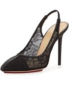 Charlotte Olympia Monroe Lace Slingback Pump - Lyst