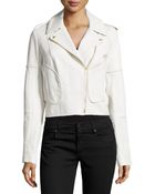 Diane von Furstenberg Theodora Asymmetric Leather Moto Jacket - Lyst