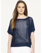 Ralph Lauren Black Label Silk-Linen Boatneck Sweater - Lyst