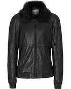 Reiss Priya Leather Bomber Jacket - Lyst