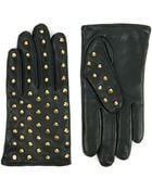 Ted Baker Shana Studded Biker Leather Gloves - Lyst