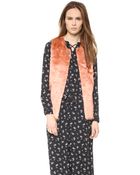 Maison Scotch Faux Fur Vest - Multi - Lyst