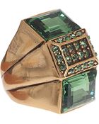 Oscar de la Renta Crystal Baguette Ring - Lyst