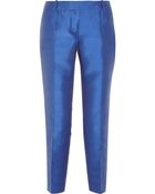 J.Crew Collection Silk-Blend Shantung Straight-Leg Pants - Lyst