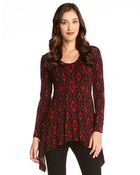Karen Kane Long-Sleeve Handkerchief Top - Lyst